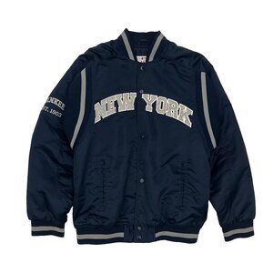 New York Yankees Spell Out Stitch Bomber Jacket G-III Carl Banks Mens M